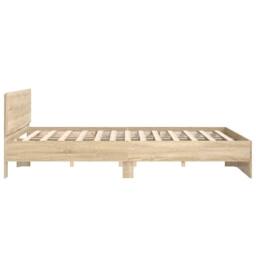 Berkfield Home Bed Frame without Mattress Sonoma Oak 180x200 cm Super King in Light Brown - thumbnail 6
