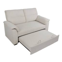 Home Garden Direct Tivoli - 2 Seater Pull out Sofa Bed in Soft Woven Fabric in Beige - thumbnail 8