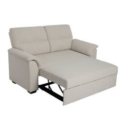 Home Garden Direct Tivoli - 2 Seater Pull out Sofa Bed in Soft Woven Fabric in Beige - thumbnail 9