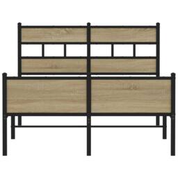 Berkfield Home Bed Frame without Mattress Sonoma Oak 120x200 cm Engineered Wood in Brown - Size: Small Double - thumbnail 4