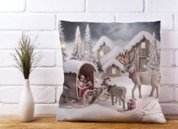 Warren Reed - Designer We Come Bearing Gifts Cushions - Size: 60 cm x 60 cm - thumbnail 2