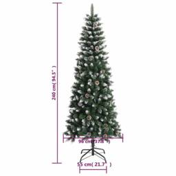 Berkfield Home Artificial Christmas Tree with Stand Green 240 cm PVC - thumbnail 9