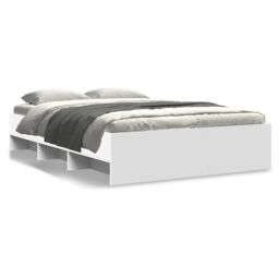 Berkfield Home Bed Frame without Mattress White 140x190 cm Engineered Wood - thumbnail 2
