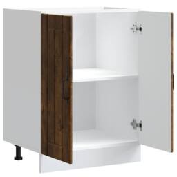 Berkfield Home Sink Base Cabinet Lucca Smoked Oak Engineered Wood in Brown - thumbnail 6