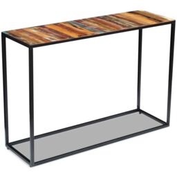 Berkfield Home Console Table Solid Reclaimed Wood 110x35x76 cm - Size: 110 x 35 x 76 cm - thumbnail 1