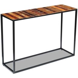 Berkfield Home Console Table Solid Reclaimed Wood 110x35x76 cm - Size: 110 x 35 x 76 cm - thumbnail 2