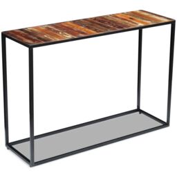 Berkfield Home Console Table Solid Reclaimed Wood 110x35x76 cm - Size: 110 x 35 x 76 cm - thumbnail 3
