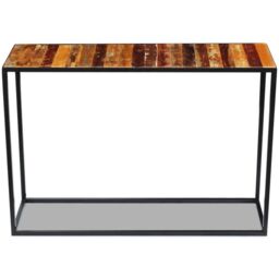 Berkfield Home Console Table Solid Reclaimed Wood 110x35x76 cm - Size: 110 x 35 x 76 cm - thumbnail 6