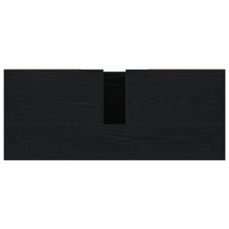 Berkfield Home Bathroom Sink Cabinet Black Oak 80x33x60 cm Engineered Wood - Size: 80 x 33 x 60 cm - thumbnail 9