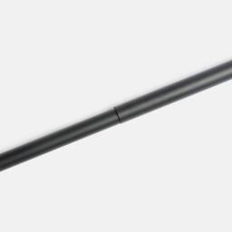 OHS Curtain Pole Extendable 28mm Metal Finnials Trumpet End Rod Fittings in Black - Size: 220 cm - thumbnail 4