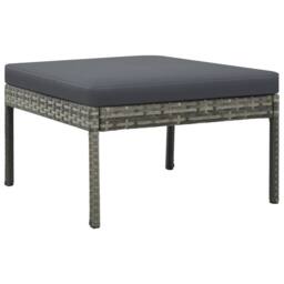 Berkfield Home Durable 3 Piece Garden Lounge Set with Cushions Poly Rattan Grey - thumbnail 6