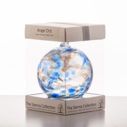 Sienna Glass 10cm Angel Orb Archangel Michael Sugalite in Blue - thumbnail 2