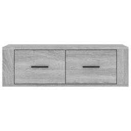 Berkfield Home Hanging TV Cabinet Grey Sonoma 80x36x25 cm Engineered Wood - Size: 80 x 36 x 25 cm - thumbnail 7