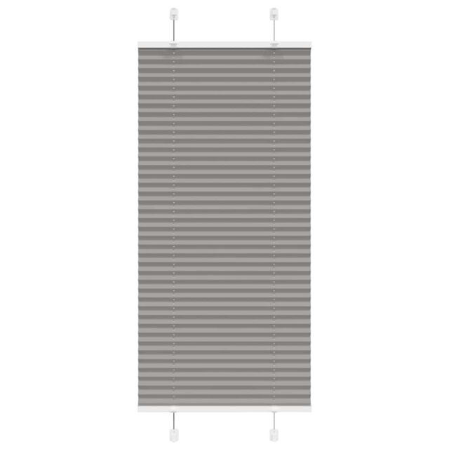Berkfield Home Pleated Blind Anthracite 55x150 cm Fabric Width 54.4 cm Polyester in Black - image 1