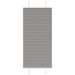 Berkfield Home Pleated Blind Anthracite 55x150 cm Fabric Width 54.4 cm Polyester in Black - thumbnail 1