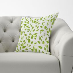 Warren Reed - Designer Green Leaves Cushions - Size: 60 cm x 60 cm - thumbnail 2