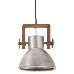 Berkfield Home Industrial Hanging Lamp 25 W Silver Round 19 cm E27 - thumbnail 3
