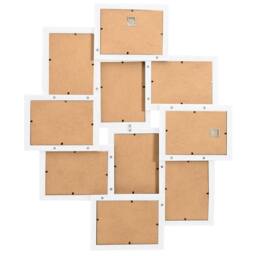 Berkfield Home Modern Collage Photo Frame for 10x(10x15 cm) Picture White MDF - Size: 10x15 cm
