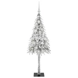 Berkfield Home Christmas Tree with 150 LEDs White 120 cm PE & Steel - thumbnail 4