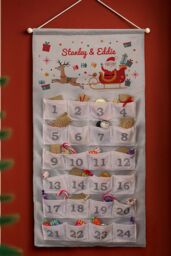 Personalised Memento Company Personalised Santa Sleigh Advent Calendar in Grey - thumbnail 4
