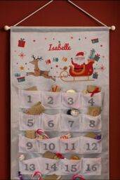 Personalised Memento Company Personalised Santa Sleigh Advent Calendar in Grey - thumbnail 3