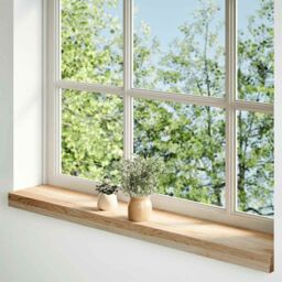 Berkfield Home Window Sills 2 pcs¬†Untreated 80x15x2 cm Solid Wood Oak in Brown - Size: Medium - thumbnail 2