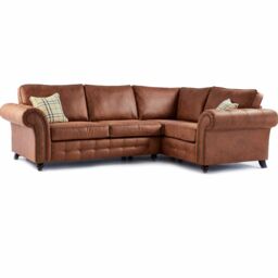 Snugg Furniture UK Limited Oakland L Shaped 4 Seater Suede Leather Corner Sofa in Brown - thumbnail 1