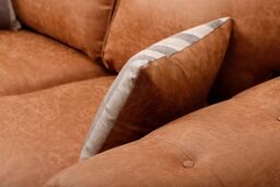 Snugg Furniture UK Limited Oakland L Shaped 4 Seater Suede Leather Corner Sofa in Brown - thumbnail 3