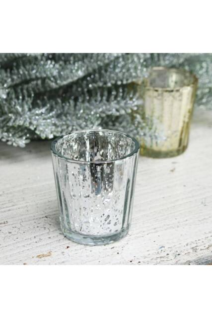 KDMD Silver Speckled Votive 6cm 10 Pack - image 1