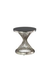 Orsina Anzio Marble Top & Hourglass Base Dining Table in Silver - thumbnail 5