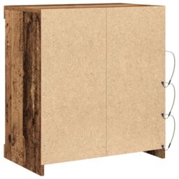 Berkfield Home Sideboard with LED Lights Old Wood 60, 5x37x67 cm in Brown - Size: 5 x 37 x 67 cm - thumbnail 7