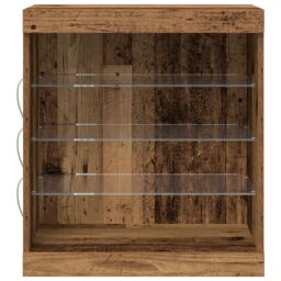 Berkfield Home Sideboard with LED Lights Old Wood 60, 5x37x67 cm in Brown - Size: 5 x 37 x 67 cm - thumbnail 5
