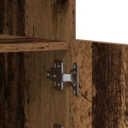 Berkfield Home Sideboard with LED Lights Old Wood 60, 5x37x67 cm in Brown - Size: 5 x 37 x 67 cm - thumbnail 9