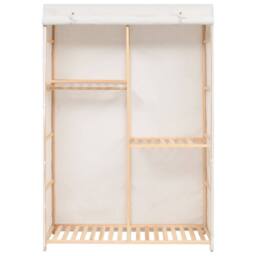 Berkfield Home 3-Tier Clothes Wardrobe 110x40x170 cm in White - Size: 110 x 40 x 170 cm - thumbnail 1