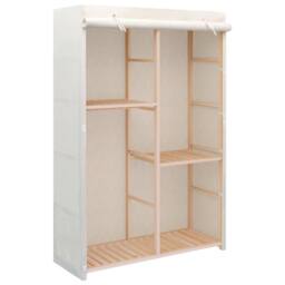 Berkfield Home 3-Tier Clothes Wardrobe 110x40x170 cm in White - Size: 110 x 40 x 170 cm - thumbnail 2