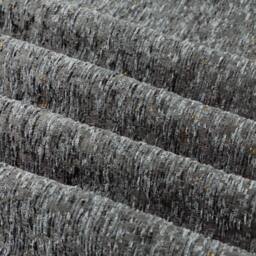 Paoletti Galaxy Velvet Chenille Eyelet Curtain Pair in Charcoal - Size: 229 cm width x 183 cm drop - thumbnail 6