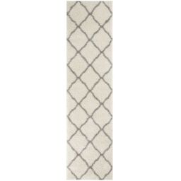 THE RUGS Soft Moroccan Shaggy Rugs & Runners Ivory & Grey Living Room - Size: 160 cm x 230 cm - thumbnail 8