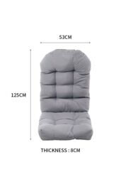 Living and Home 125cm x 53cm Outdoor Waterproof Tufted Swing Seat Cushion in Light Grey - Size: 125 cm x 53 cm - thumbnail 7