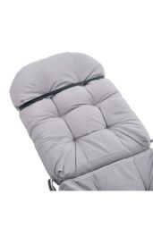 Living and Home 125cm x 53cm Outdoor Waterproof Tufted Swing Seat Cushion in Light Grey - Size: 125 cm x 53 cm - thumbnail 4