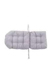 Living and Home 125cm x 53cm Outdoor Waterproof Tufted Swing Seat Cushion in Light Grey - Size: 125 cm x 53 cm - thumbnail 3