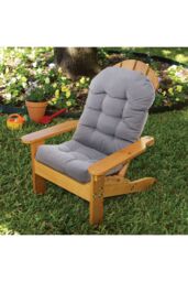 Living and Home 125cm x 53cm Outdoor Waterproof Tufted Swing Seat Cushion in Light Grey - Size: 125 cm x 53 cm - thumbnail 2