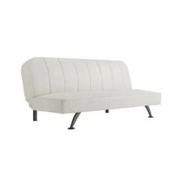 Wyld Haus Malahide Ivory Boucle Tufted Single Sofa Bed Black Metal Legs - thumbnail 3
