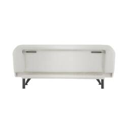 Wyld Haus Malahide Ivory Boucle Tufted Single Sofa Bed Black Metal Legs - thumbnail 5