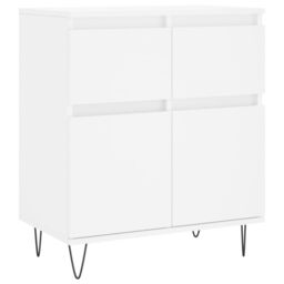 Berkfield Home Sideboard White 60x35x70 cm Engineered Wood - Size: 60 x 35 x 70 cm - thumbnail 2