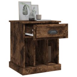 Berkfield Home Bedside Cabinets 2 pcs Smoked Oak 43x36x50 cm in Brown - Size: 43 x 36 x 50 cm - thumbnail 5