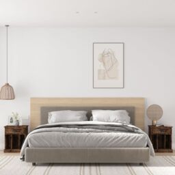 Berkfield Home Bedside Cabinets 2 pcs Smoked Oak 43x36x50 cm in Brown - Size: 43 x 36 x 50 cm - thumbnail 1