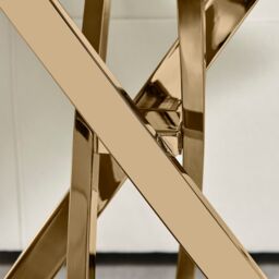 FurnitureboxUK Leonardo Square Marble Effect Glass Top Side Table With Gold Metal Starburst Legs in White - thumbnail 5