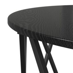 Berkfield Home Black Oak Coffee Table 80x80x42 cm Made of Engineered Wood - Size: 80 x 80 x 42 cm - thumbnail 8