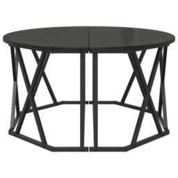 Berkfield Home Black Oak Coffee Table 80x80x42 cm Made of Engineered Wood - Size: 80 x 80 x 42 cm - thumbnail 6