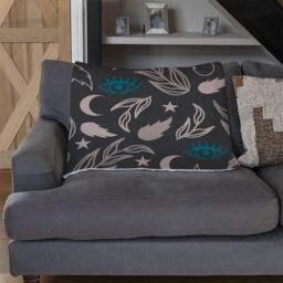 Benjamin Tate Design Floral Magic Eyes Blanket in Natural - Size: 120 cm x 150 cm - thumbnail 2